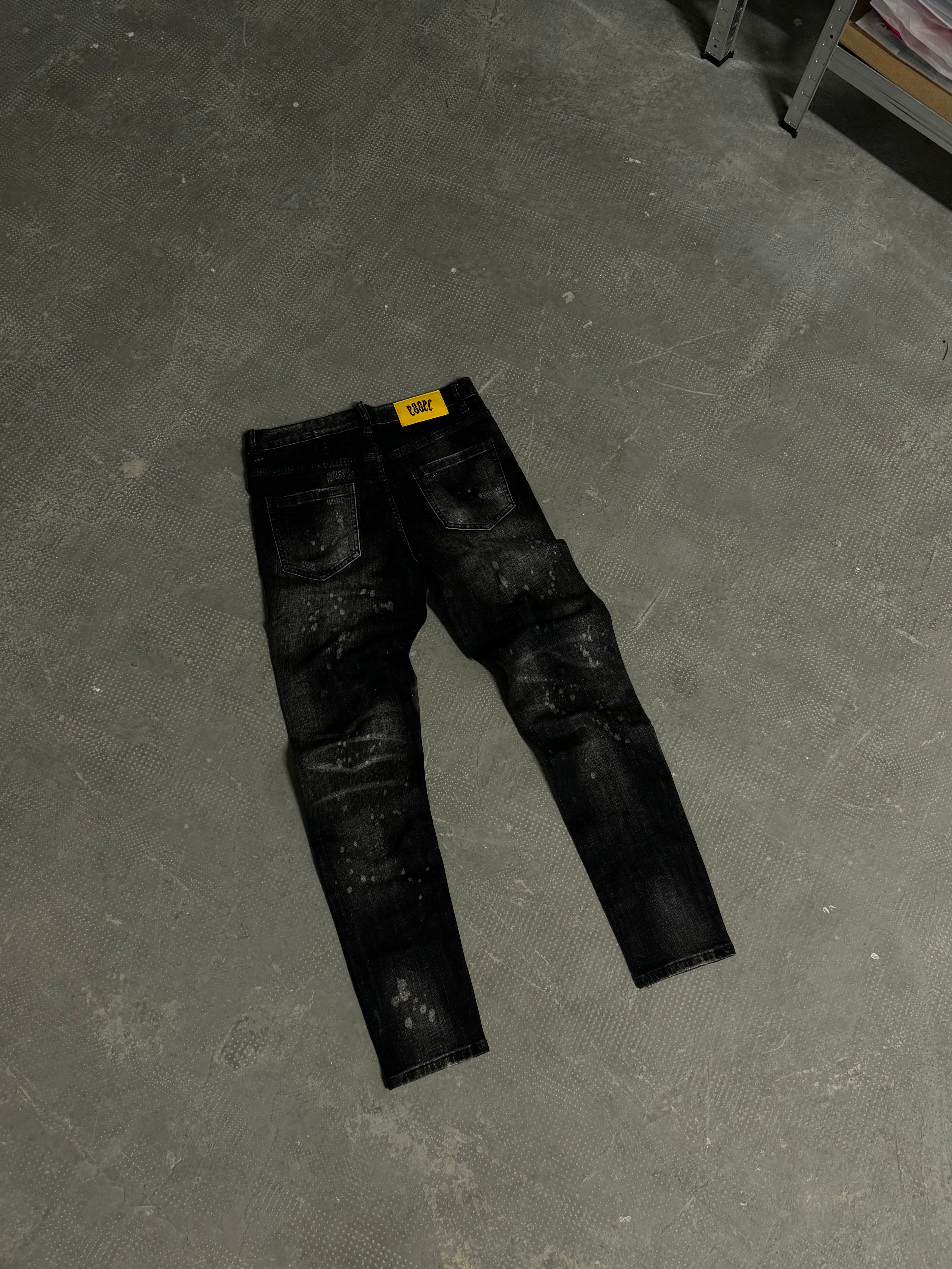 Black Luxury Distressed Denim
