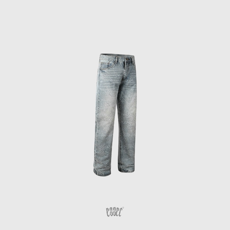 Blue Rhinestone Denim