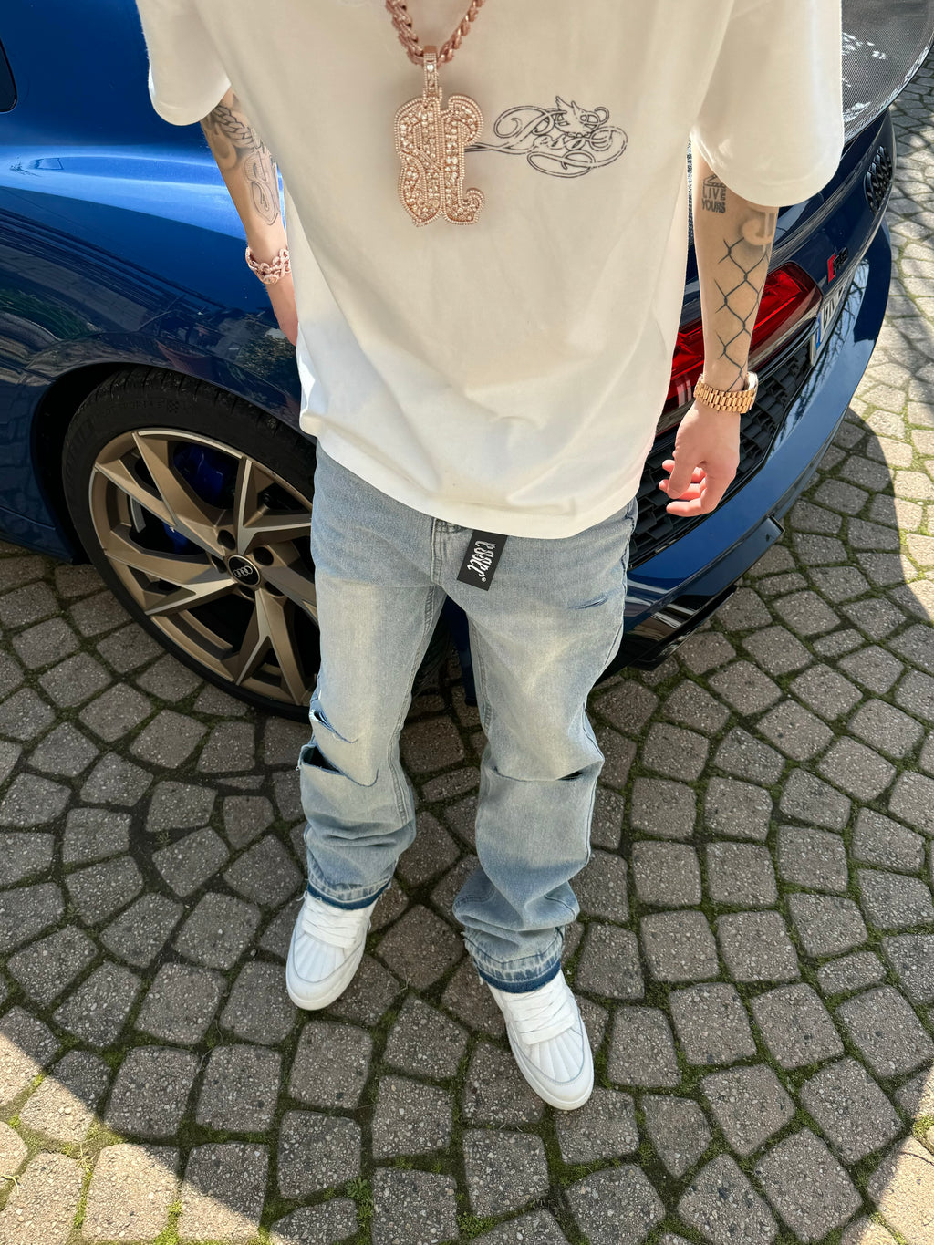 Flared Blue Denim