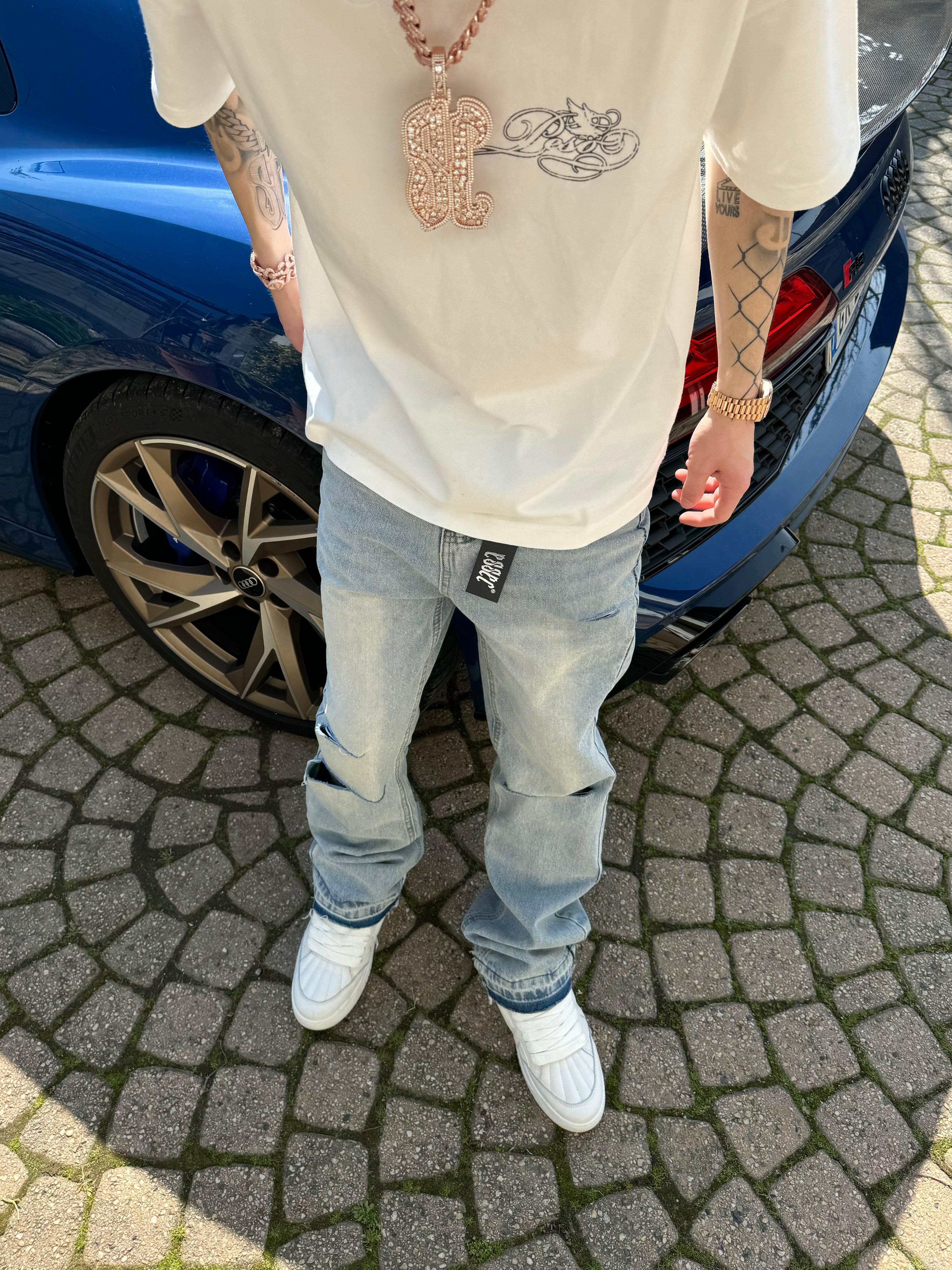 Flared Blue Denim