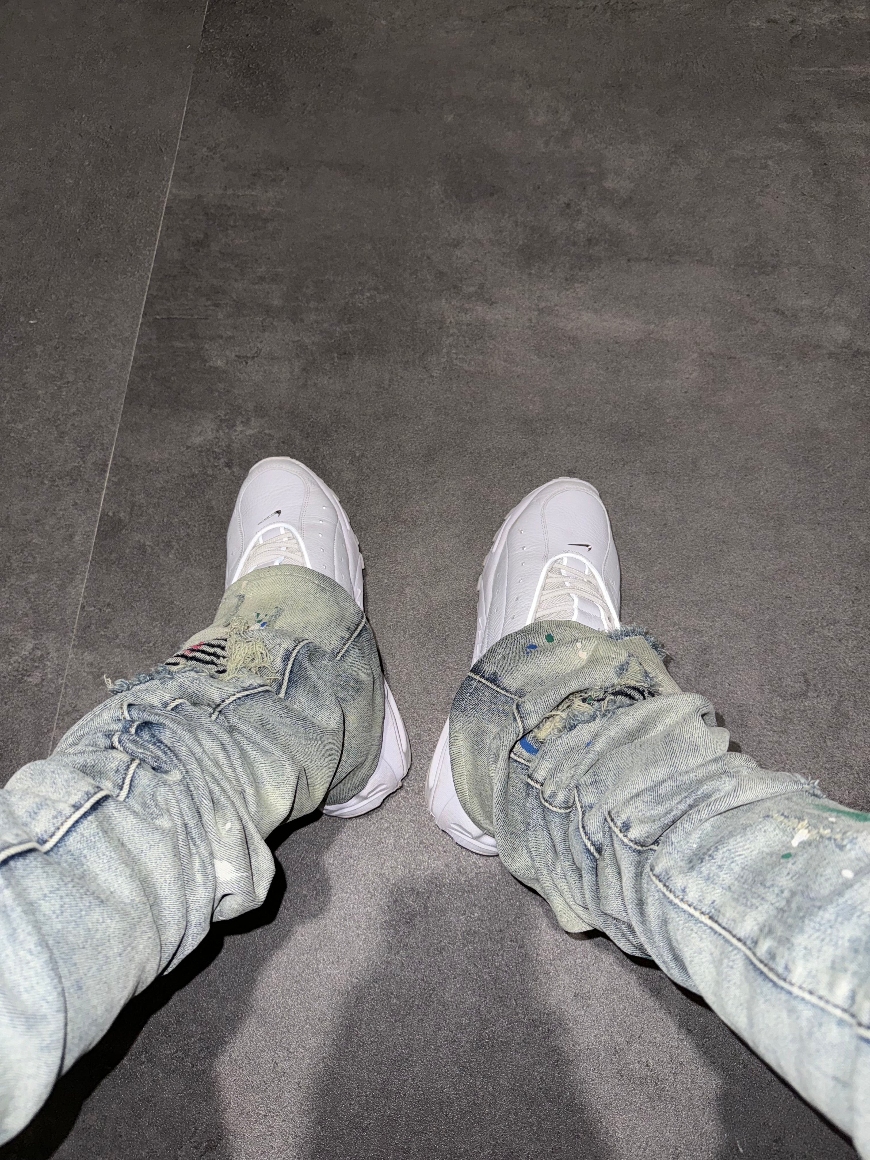 Stacked Grey Paint Denim