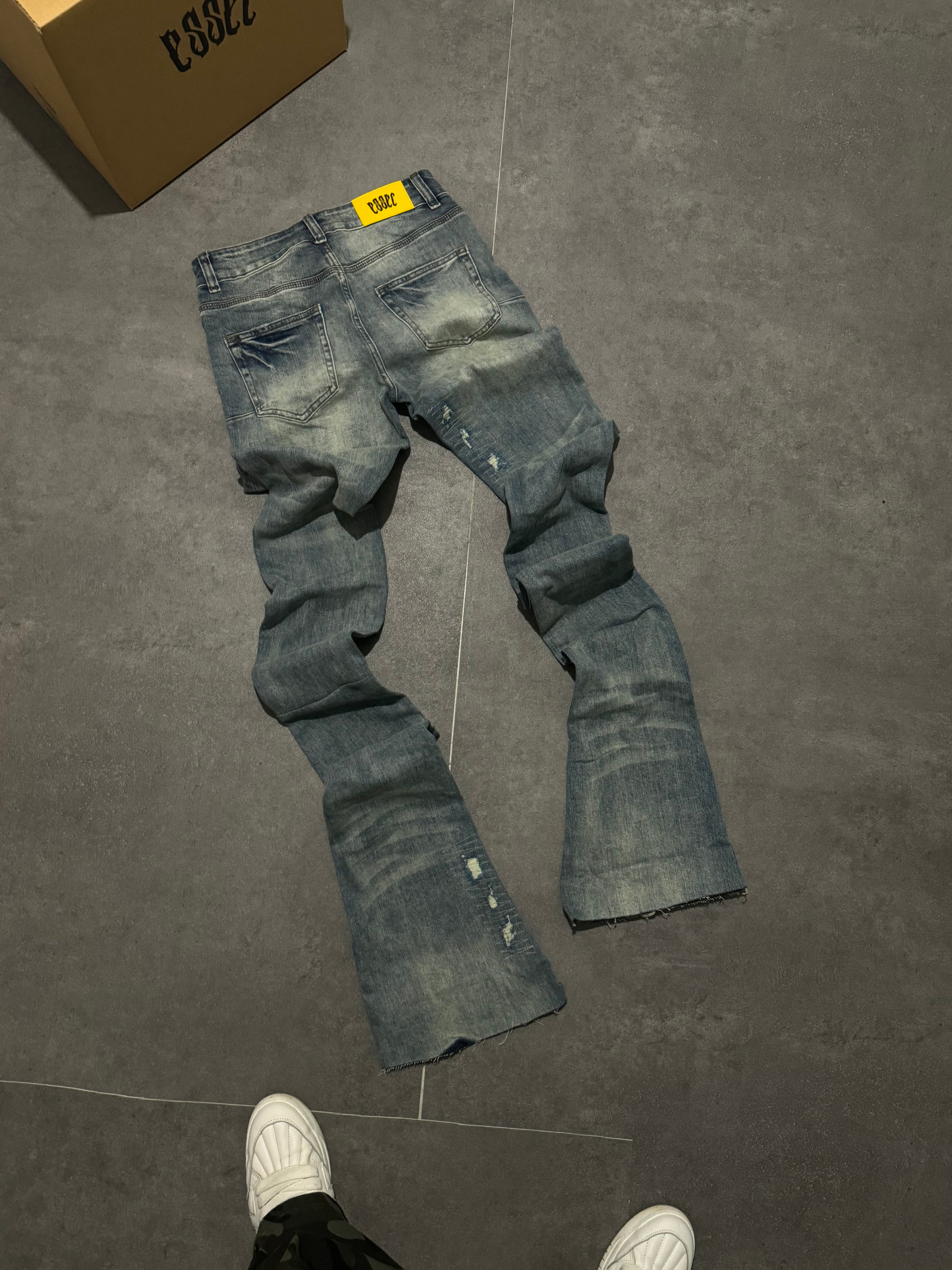 Stacked Blue Patch Denim