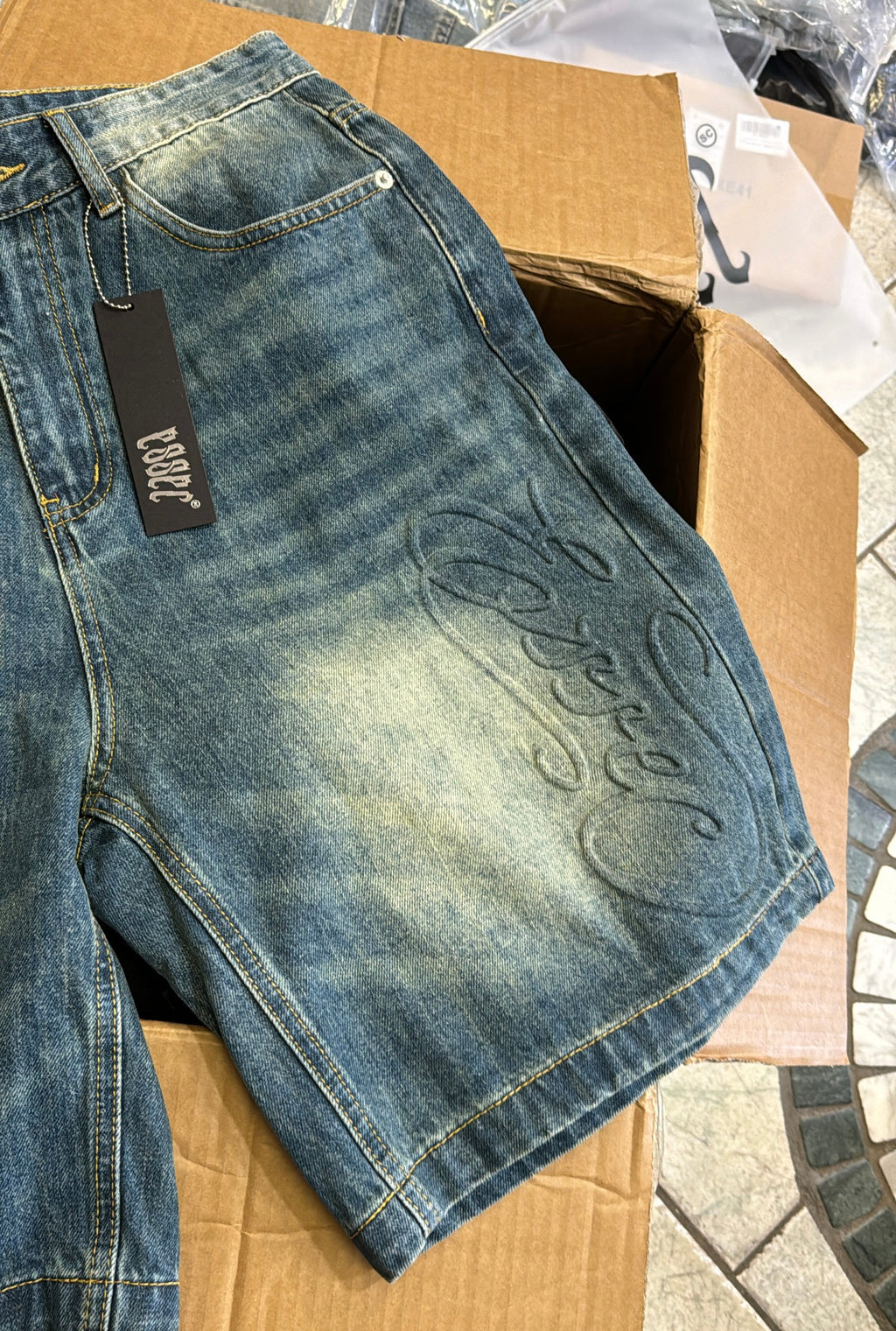 Essec Dark Blue Embossed Logo Short