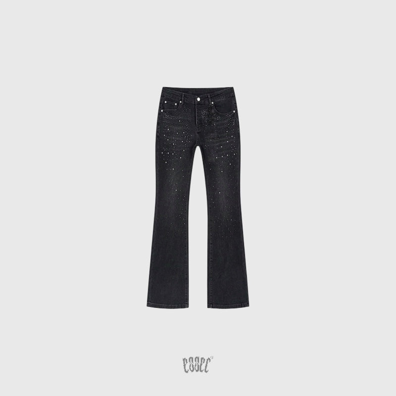 Black Diamond Flared Denim