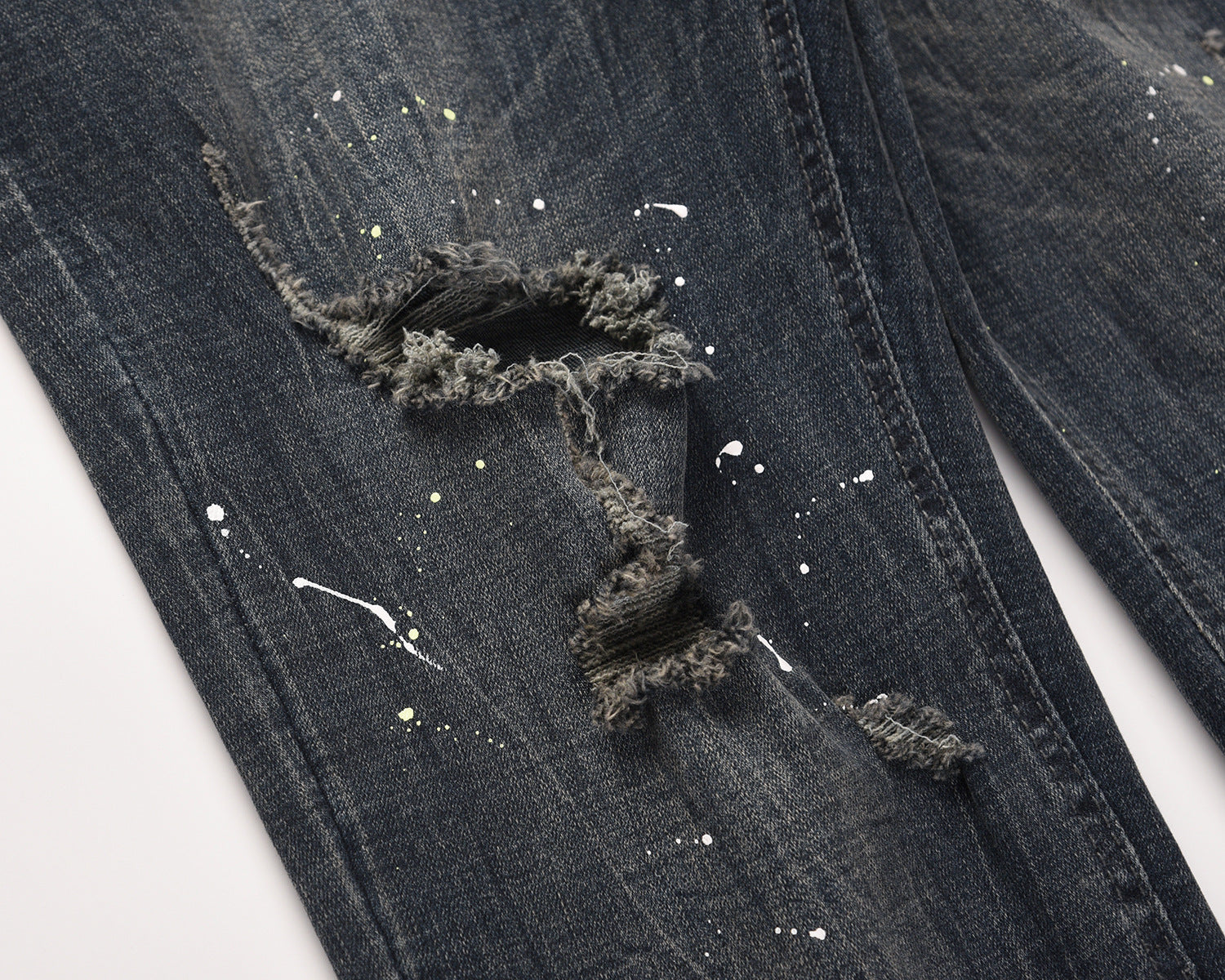 Dark Blue Painted Denim