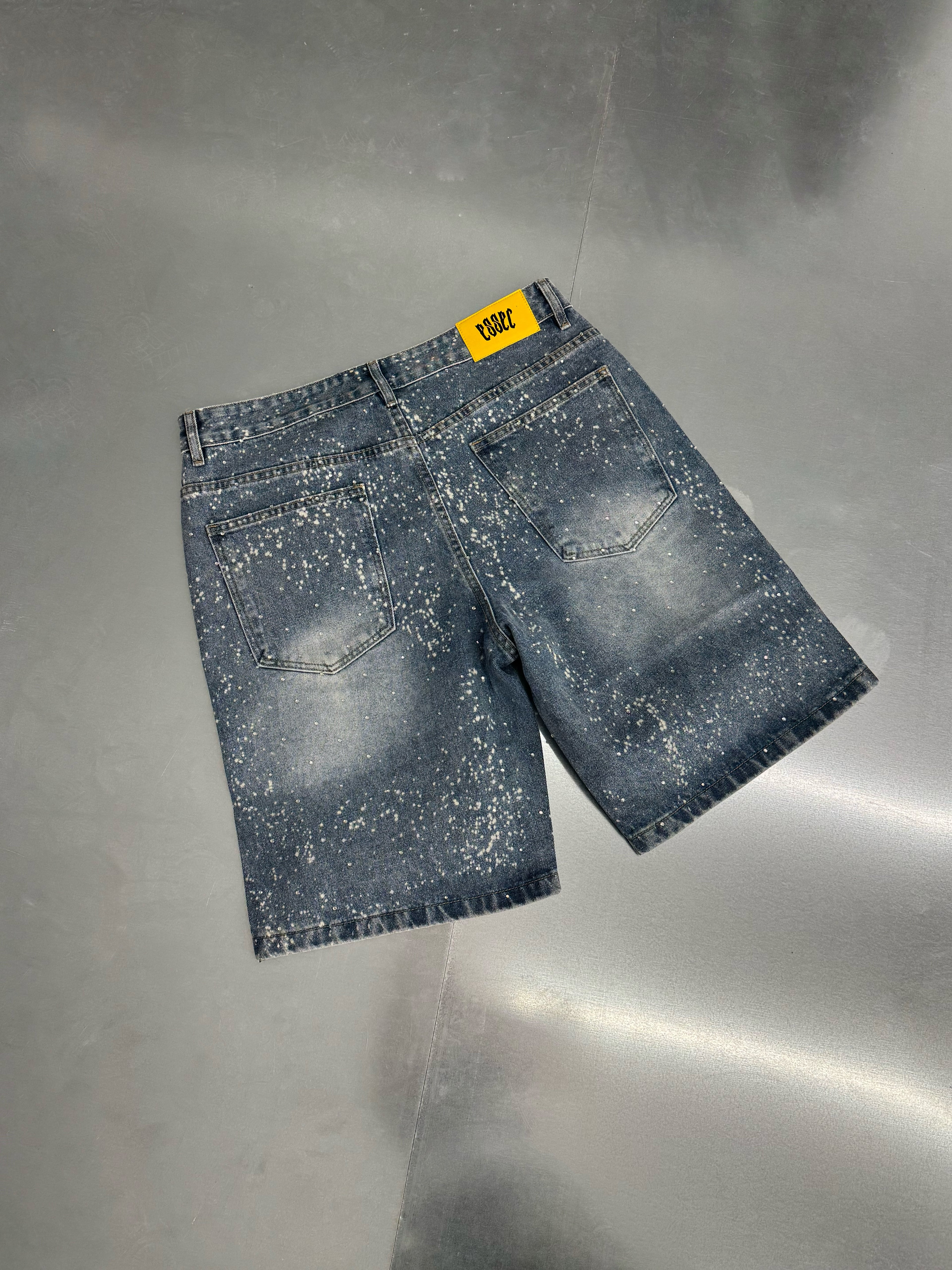 Blue Painted Vvs Shorts