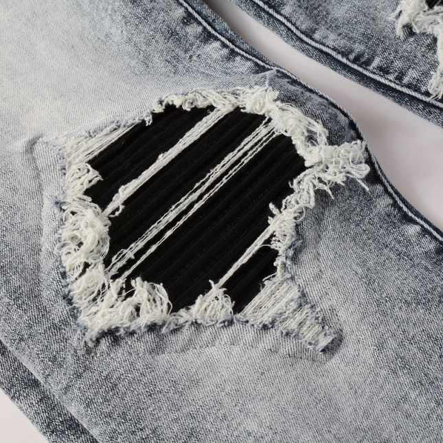 Essec Stone Grey Ripped Denim