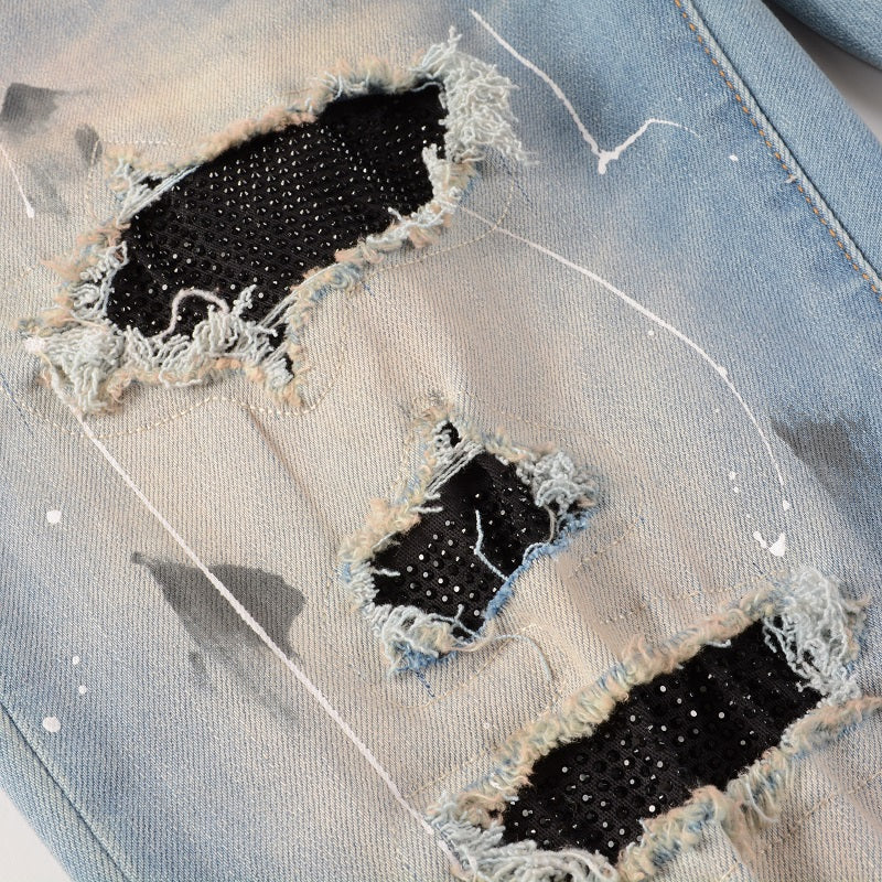 Distressed Paint vvs Denim