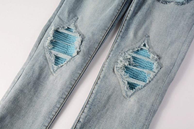 Ice Blue Patch Denim