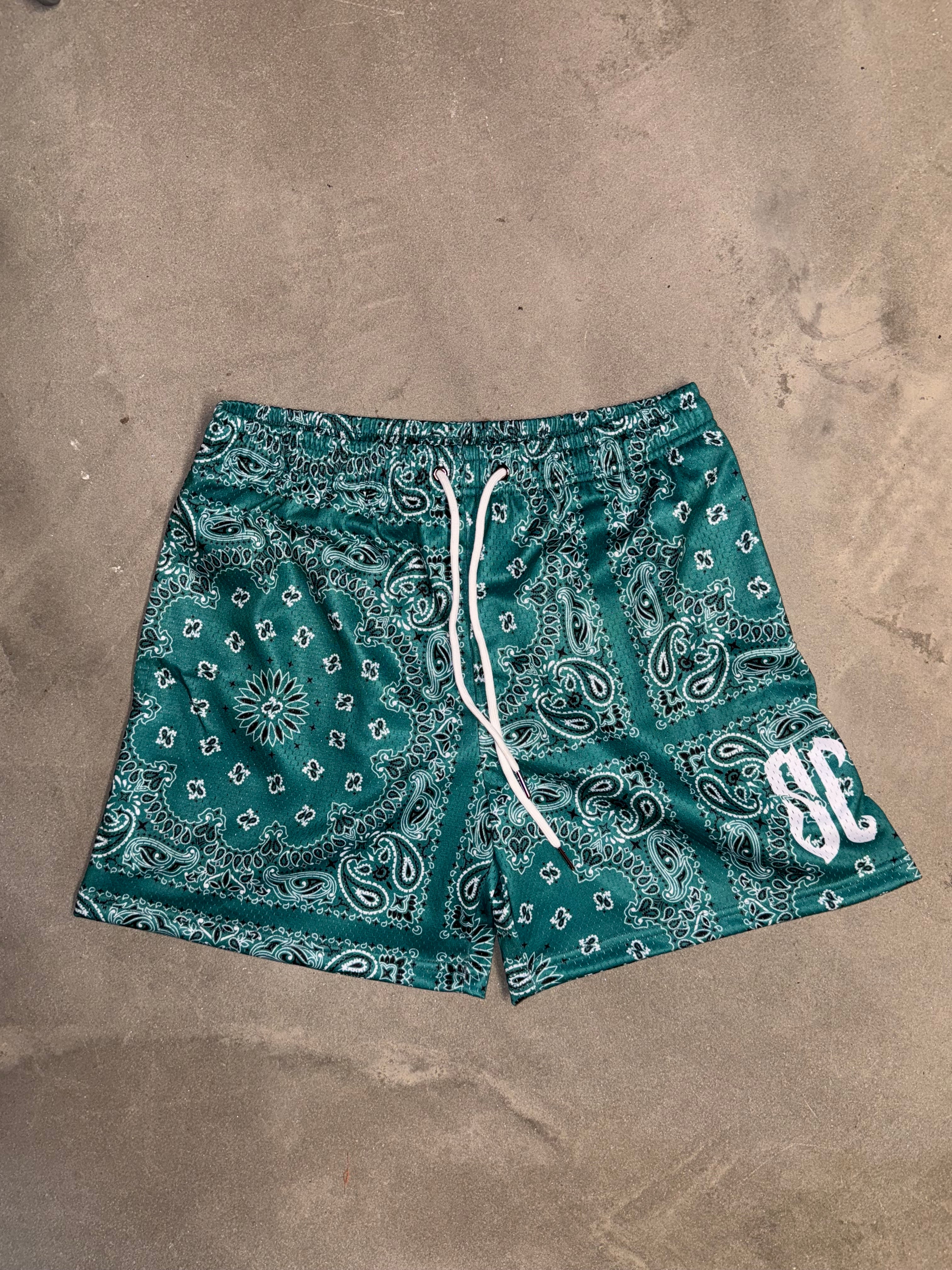 Essec Bandana Shorts Dark Green
