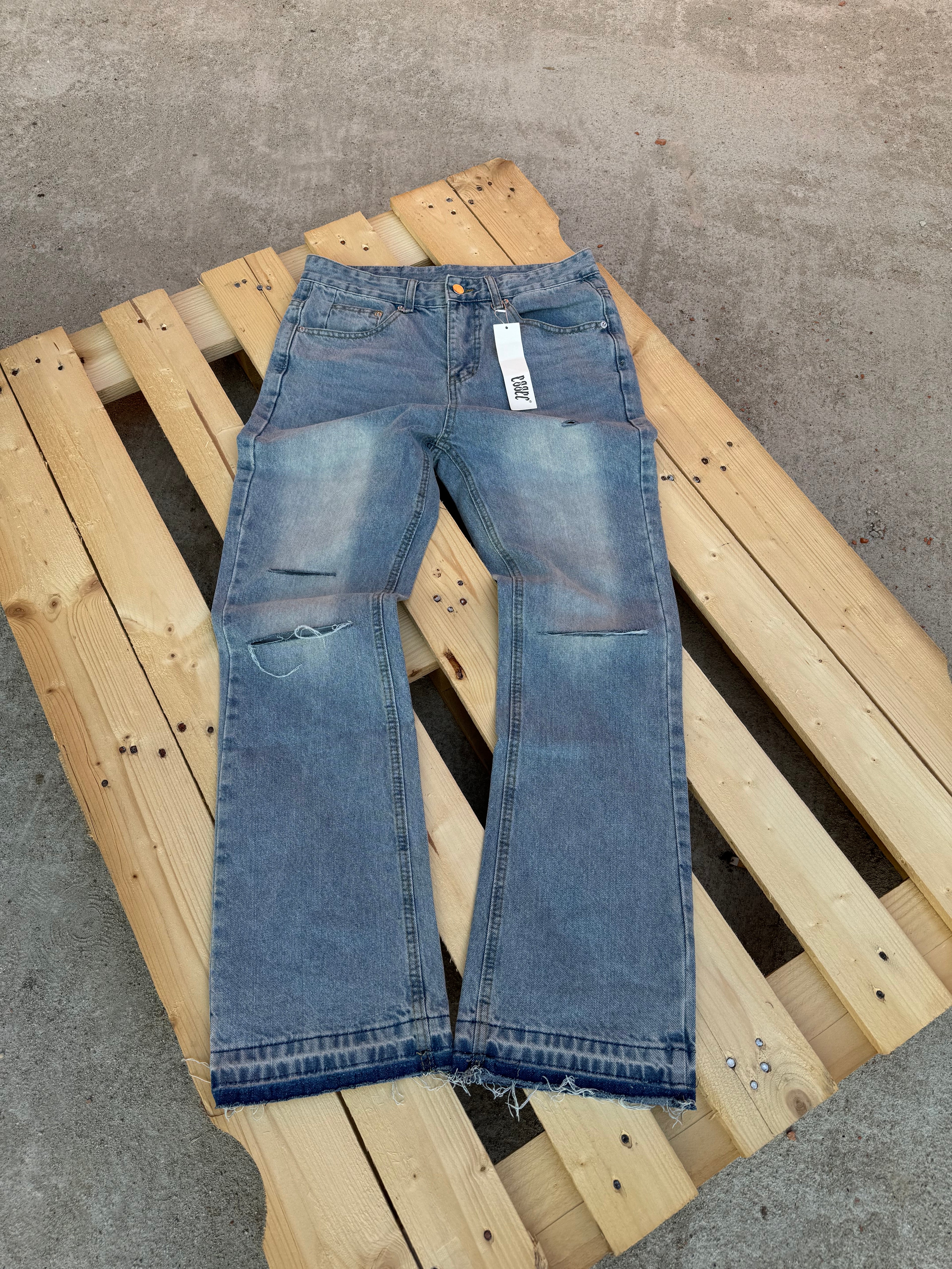 Flared Blue Denim