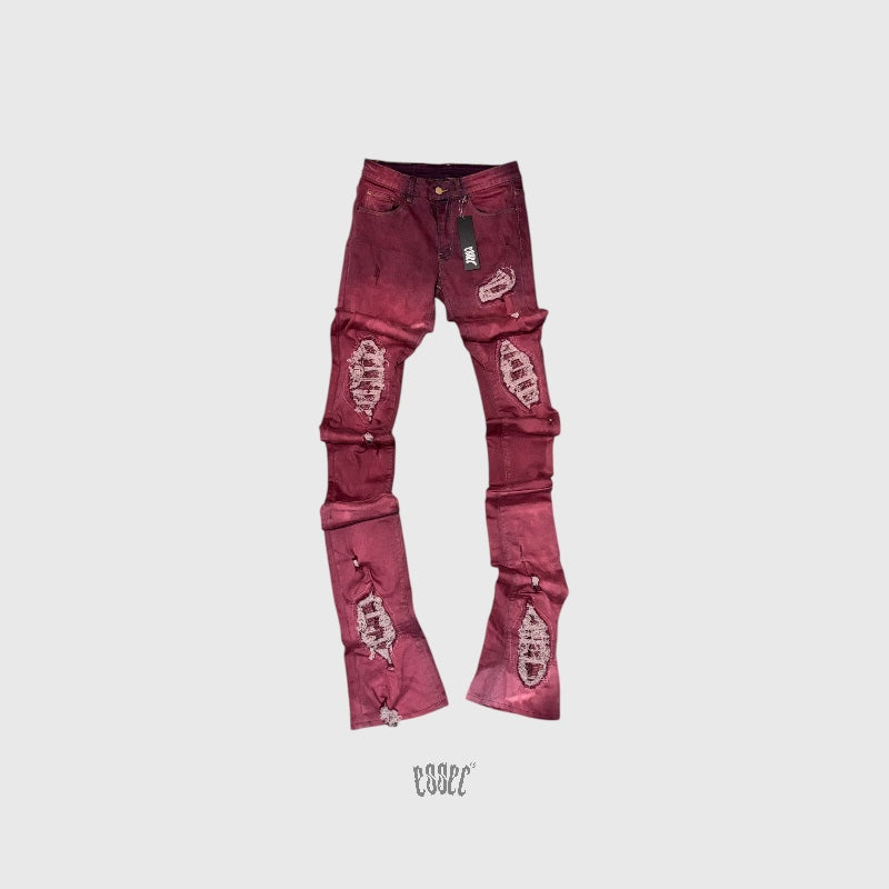 Stacked Wine Red