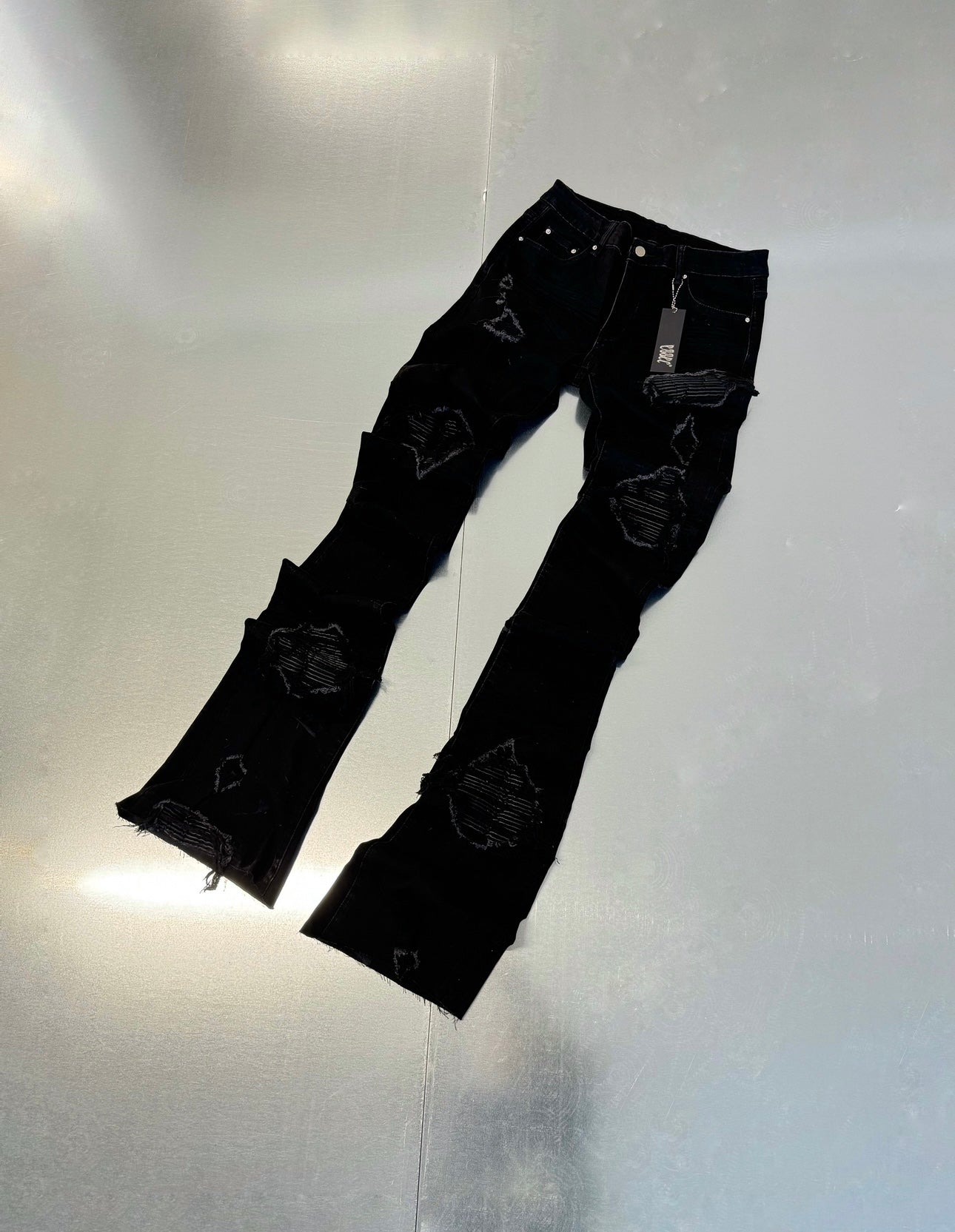 Black Ripped Stacked
