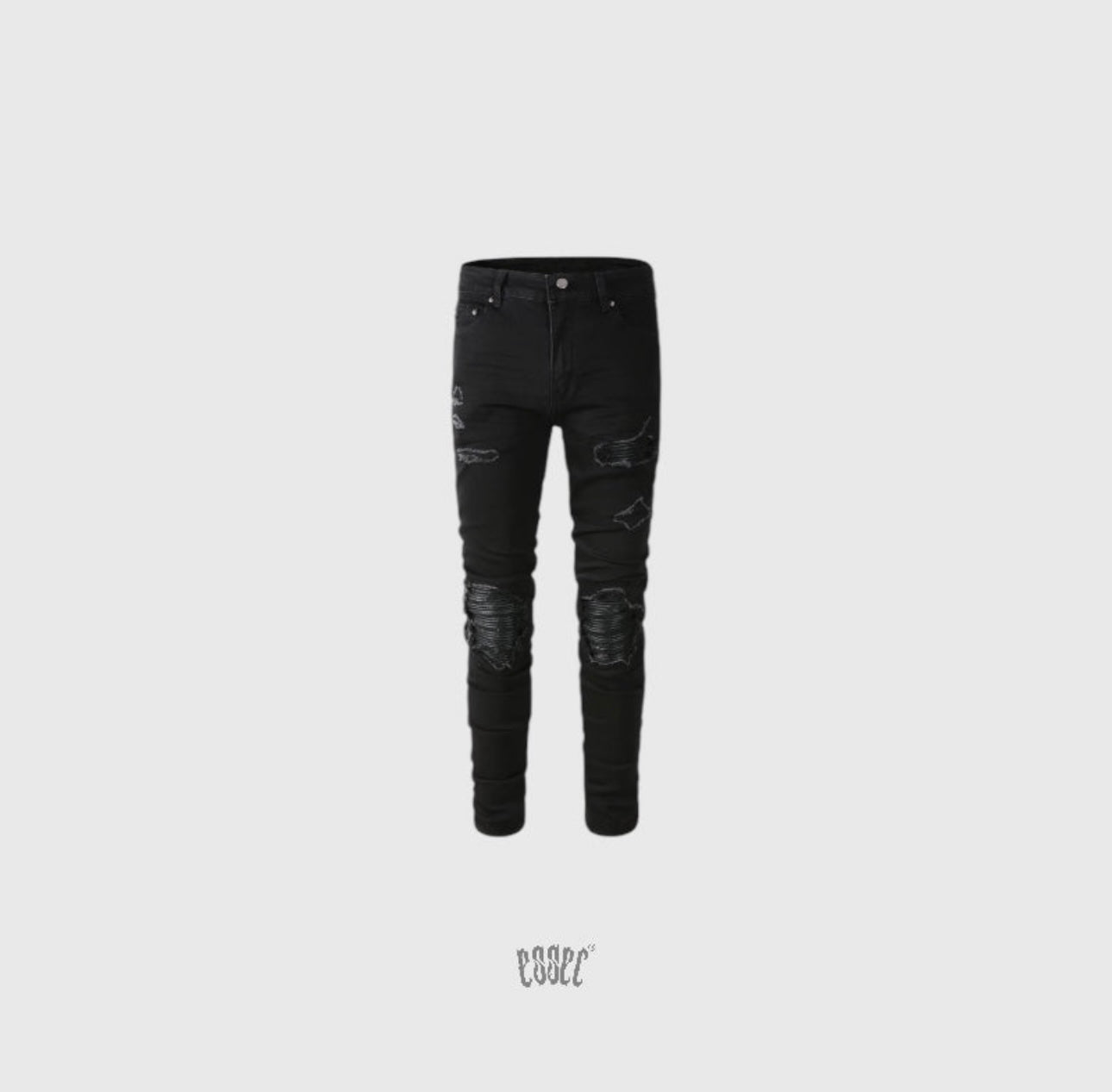 Black Ripped Denim