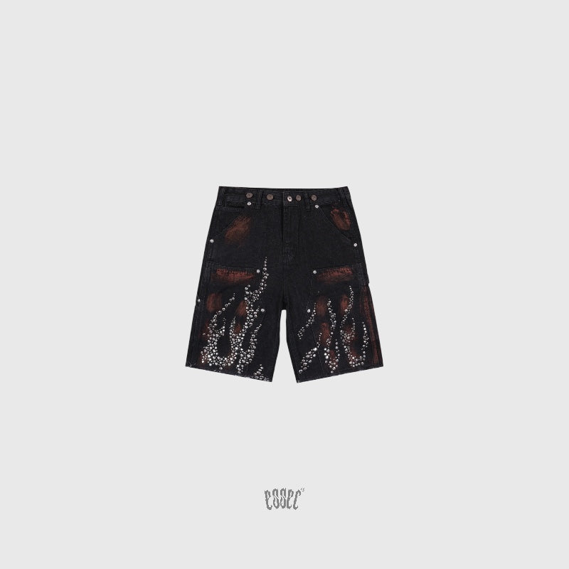 Vvs Flame Shorts Black Wash