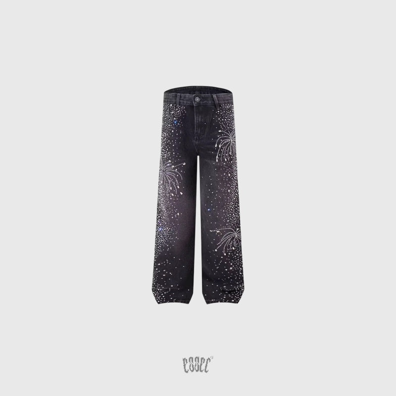 Diamond Black Baggy Denim