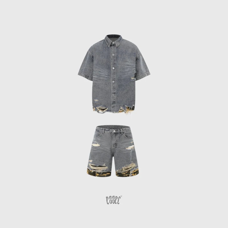 Set Coordinate Blue Camo