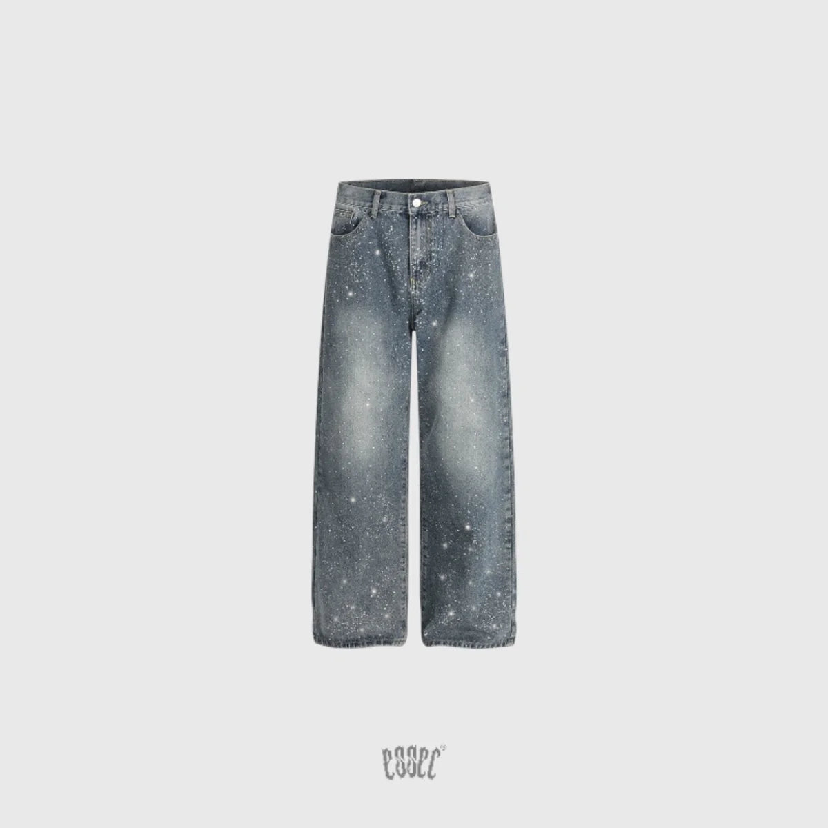 Blue Paint Vvs Baggy Denim