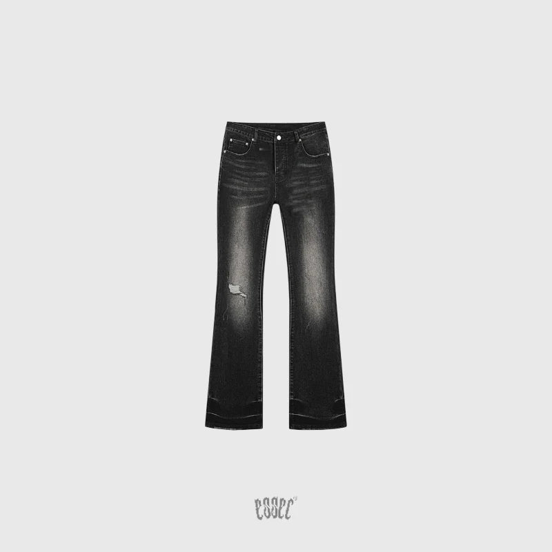 Black Flared Denim