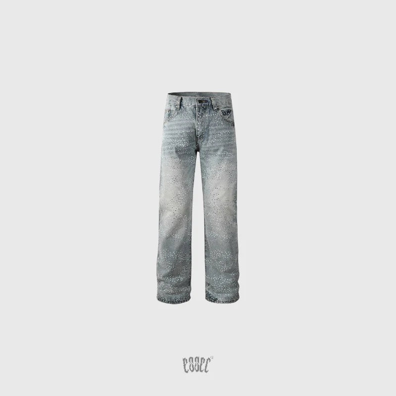 Blue Rhinestone Denim