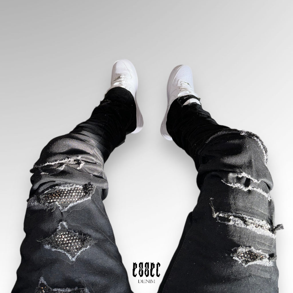 Stacked Black Vvs Denim