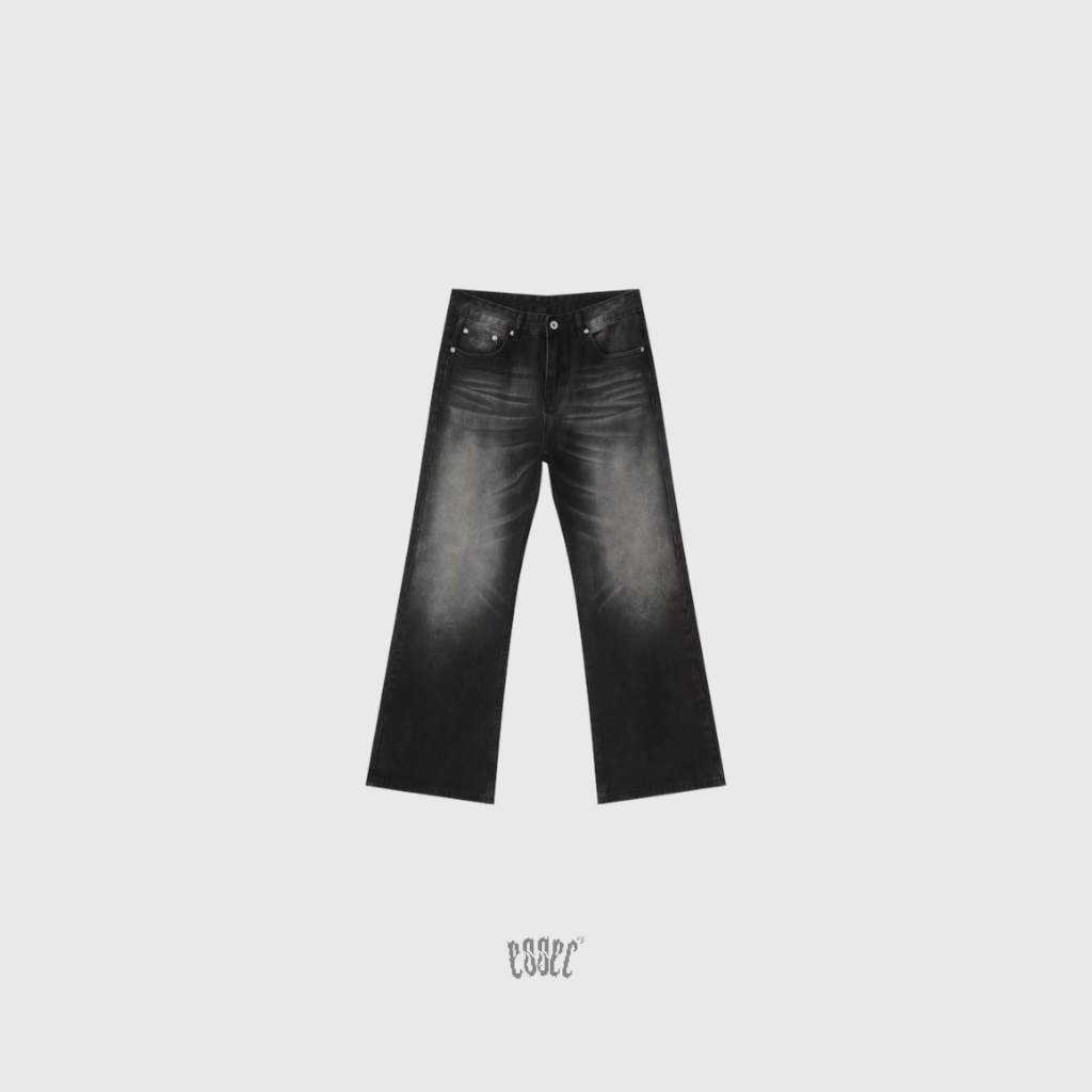 Black Flared Denim