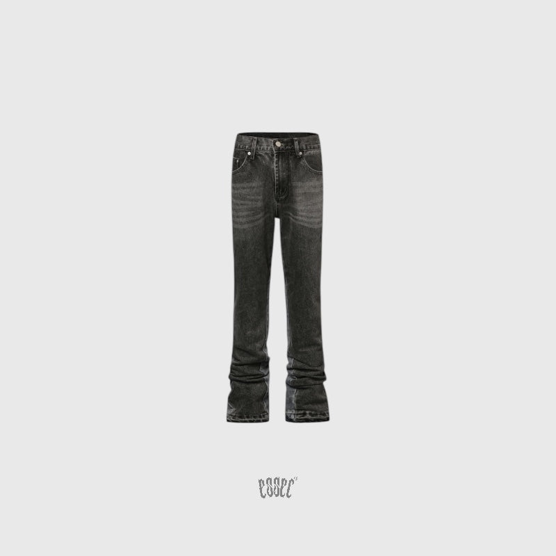 Flared Dark Grey Denim