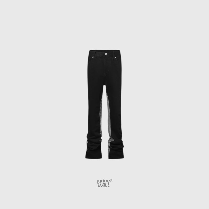 Flared Black Grey Denim
