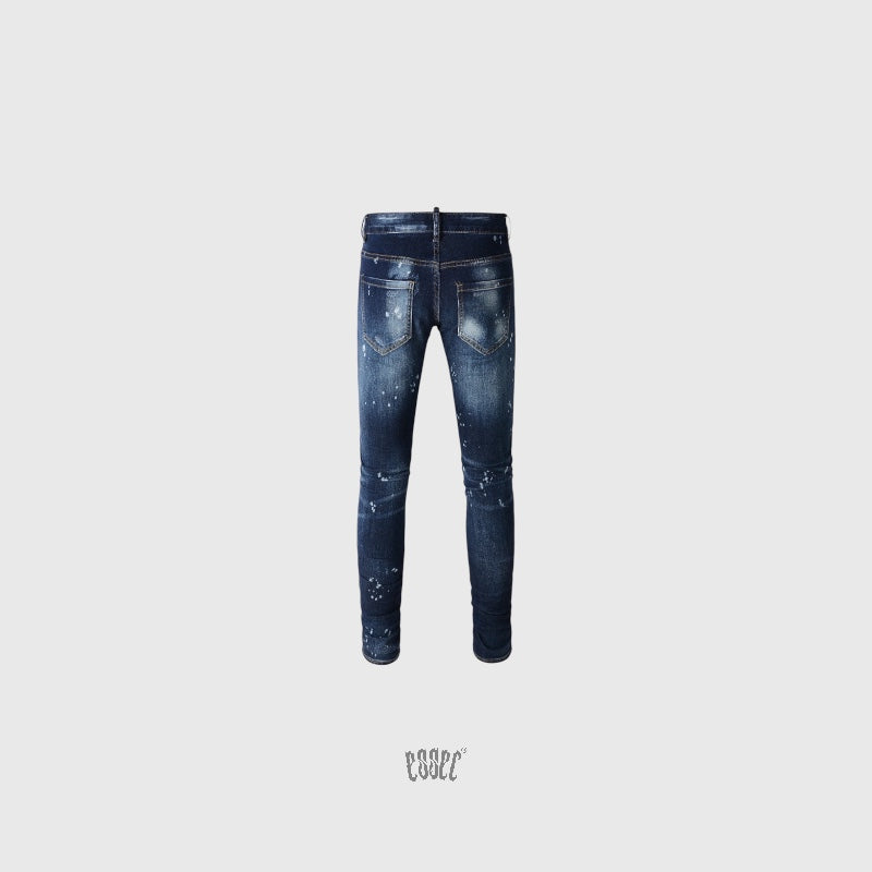 Luxury Distressed Blue Denim