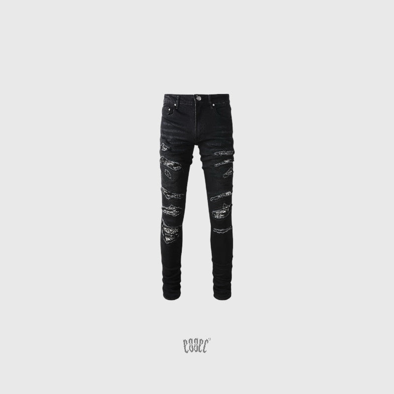 Full Black Bandana Denim