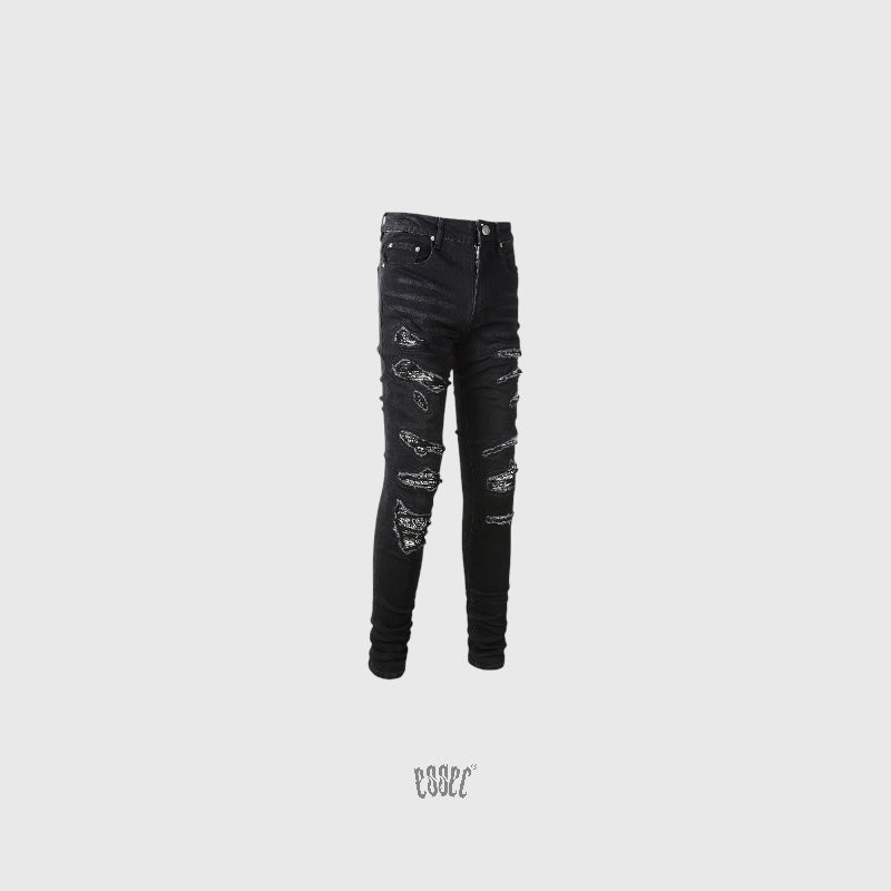 Full Black Bandana Denim