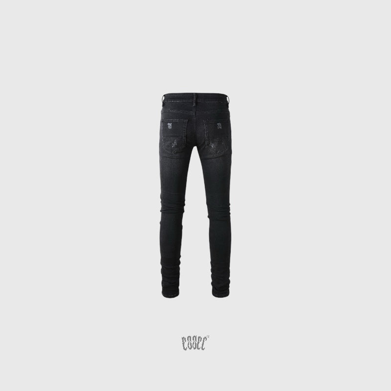 Full Black Bandana Denim
