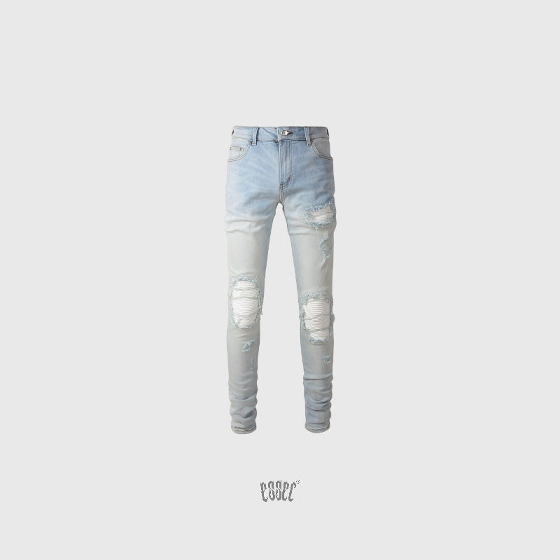White Patch Blue Denim