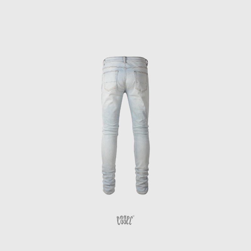 White Patch Blue Denim