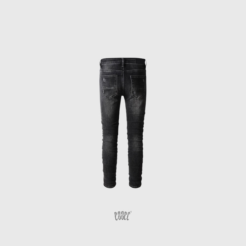 Dark Grey Bandana Denim