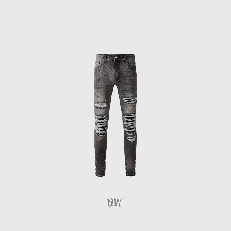 Grey Distressed Denim