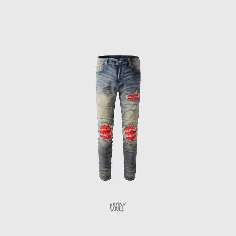 Orange Bandana Denim