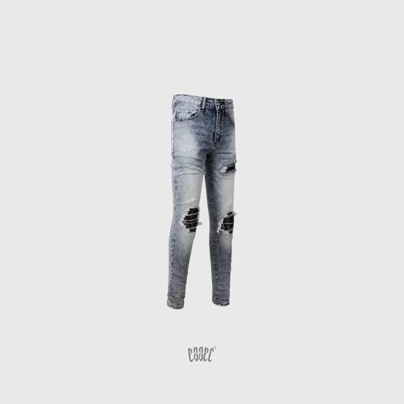 Essec Stone Grey Ripped Denim