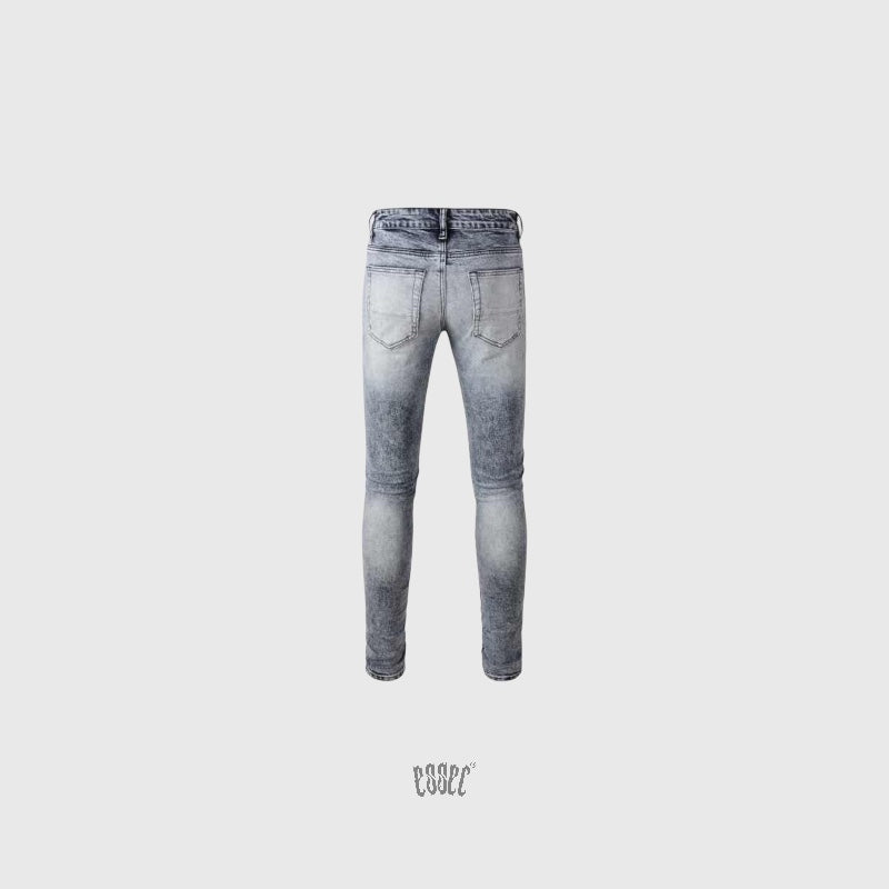 Essec Stone Grey Ripped Denim