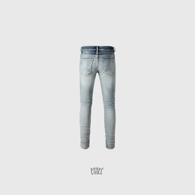 Ice Blue Patch Denim