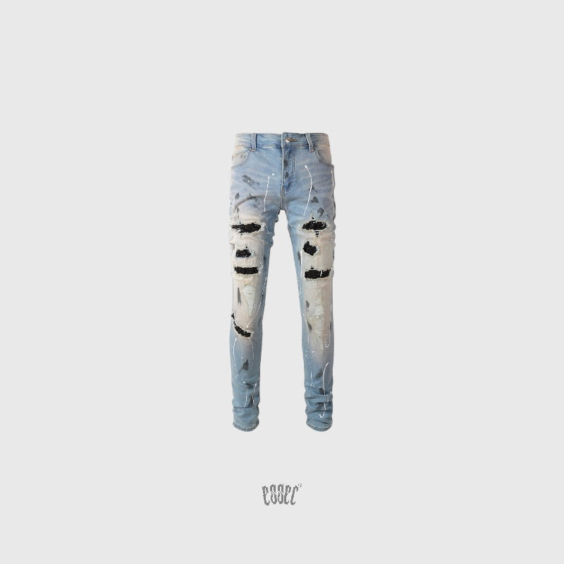 Distressed Paint vvs Denim