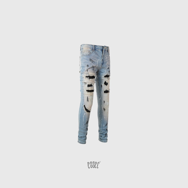 Distressed Paint vvs Denim