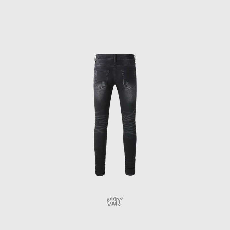White Patch Black Denim