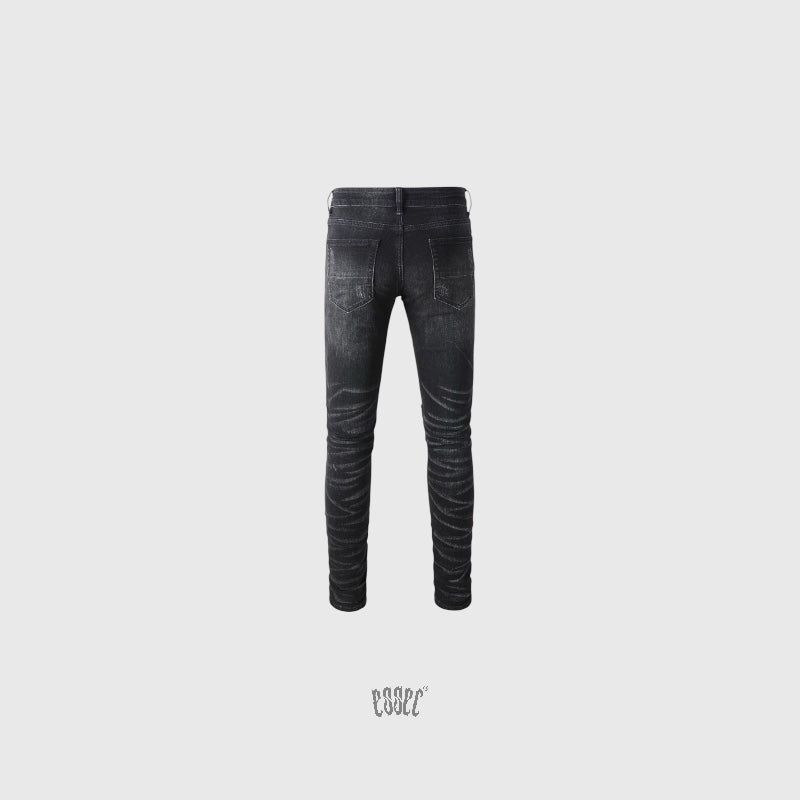 Black Silver Bandana Denim