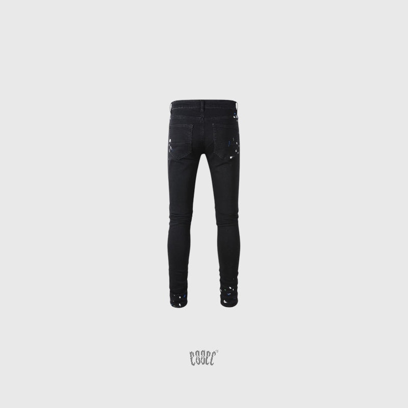 Black Painted Denim