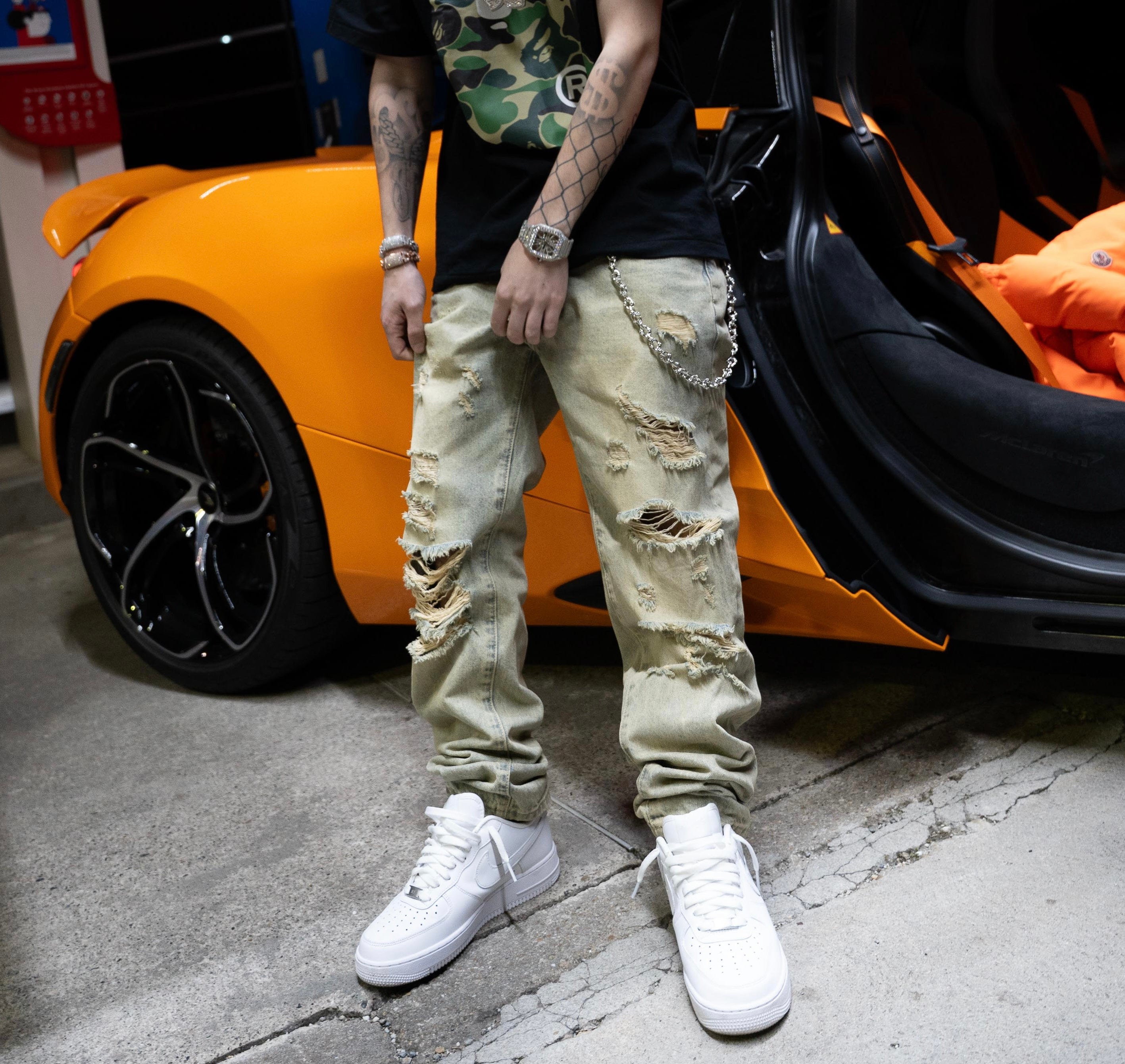 Distressed Dirty Denim