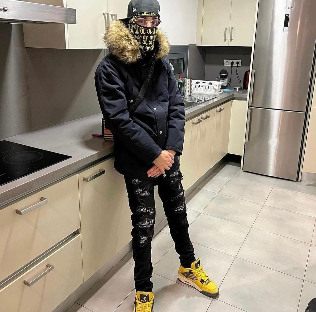 Full Black Bandana Denim