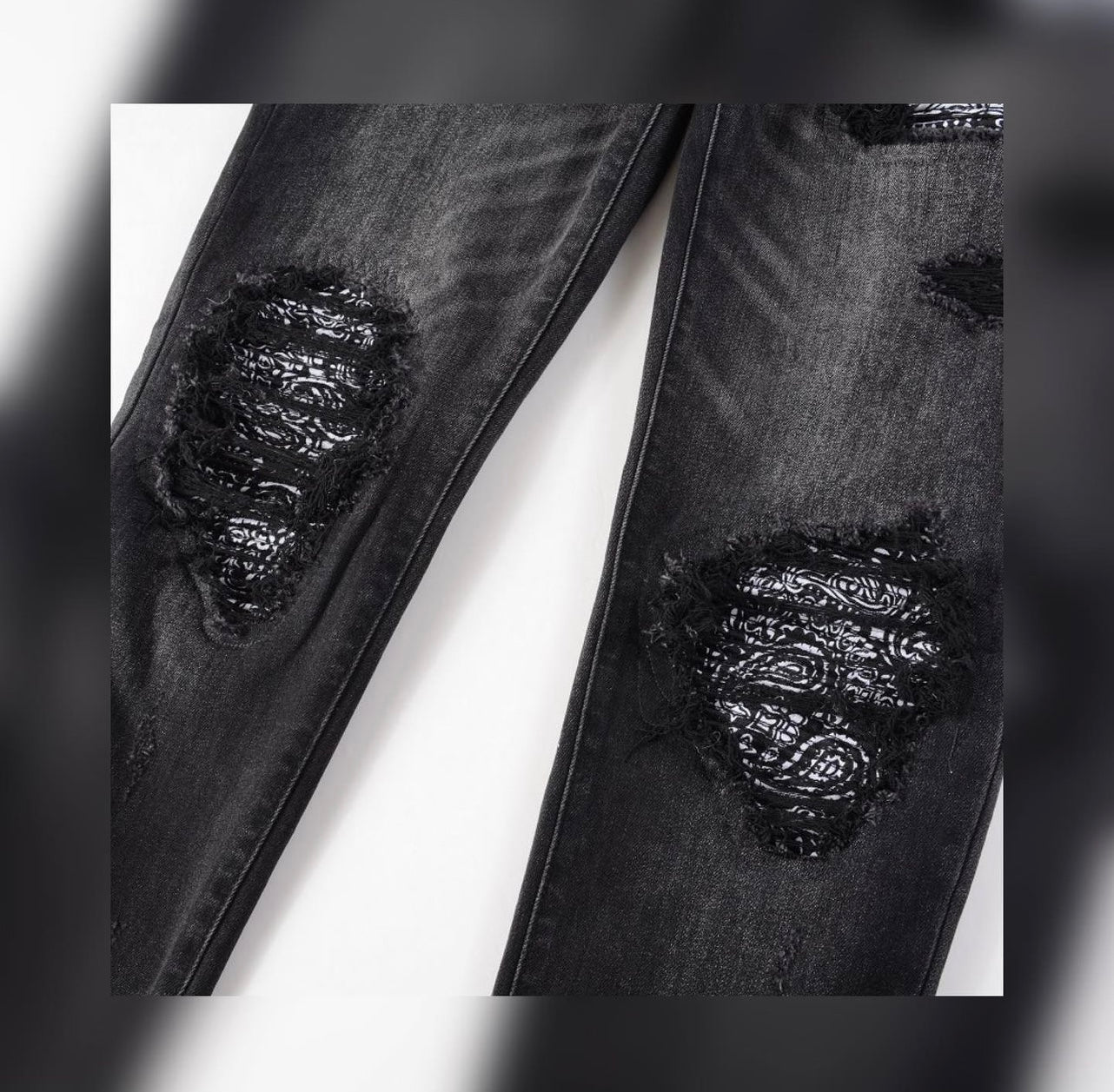 Black Bandana Denim