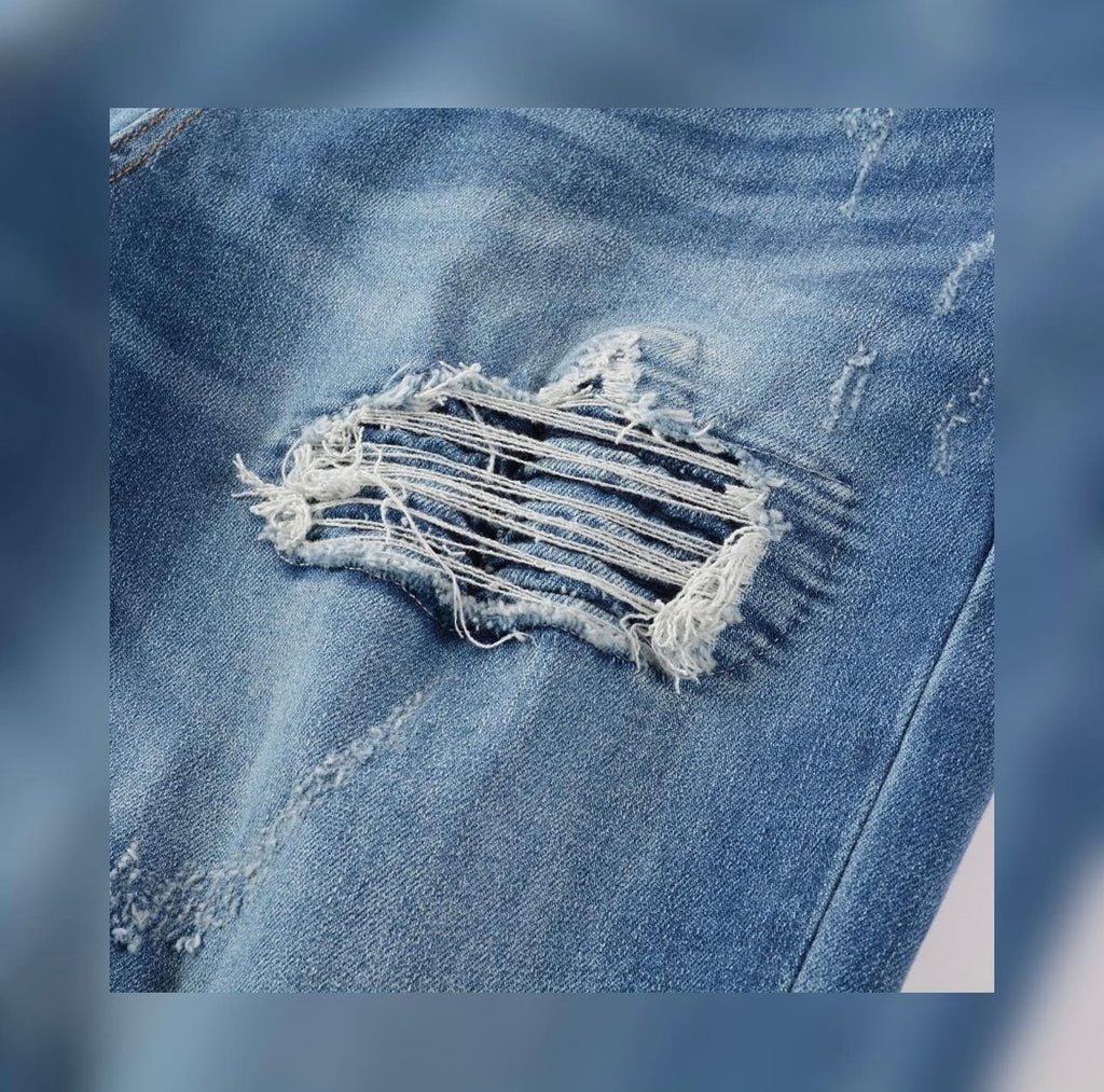 Blue Distressed Denim