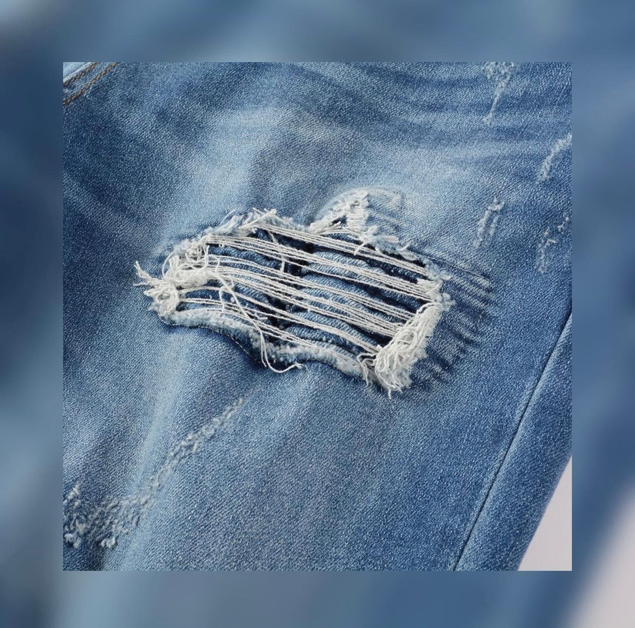 Blue Distressed Denim